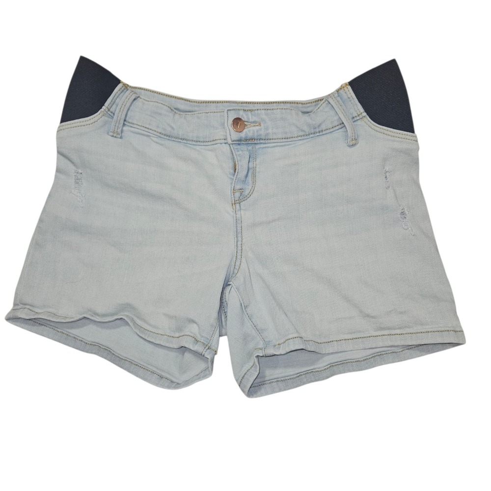 Isabel by Ingrid & Isabel Maternity Midi Short Denim‎ Light Wash Sz 6